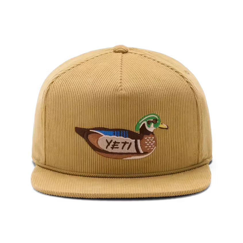 YETI® Duck Corduroy Flat Brim Rope Hat