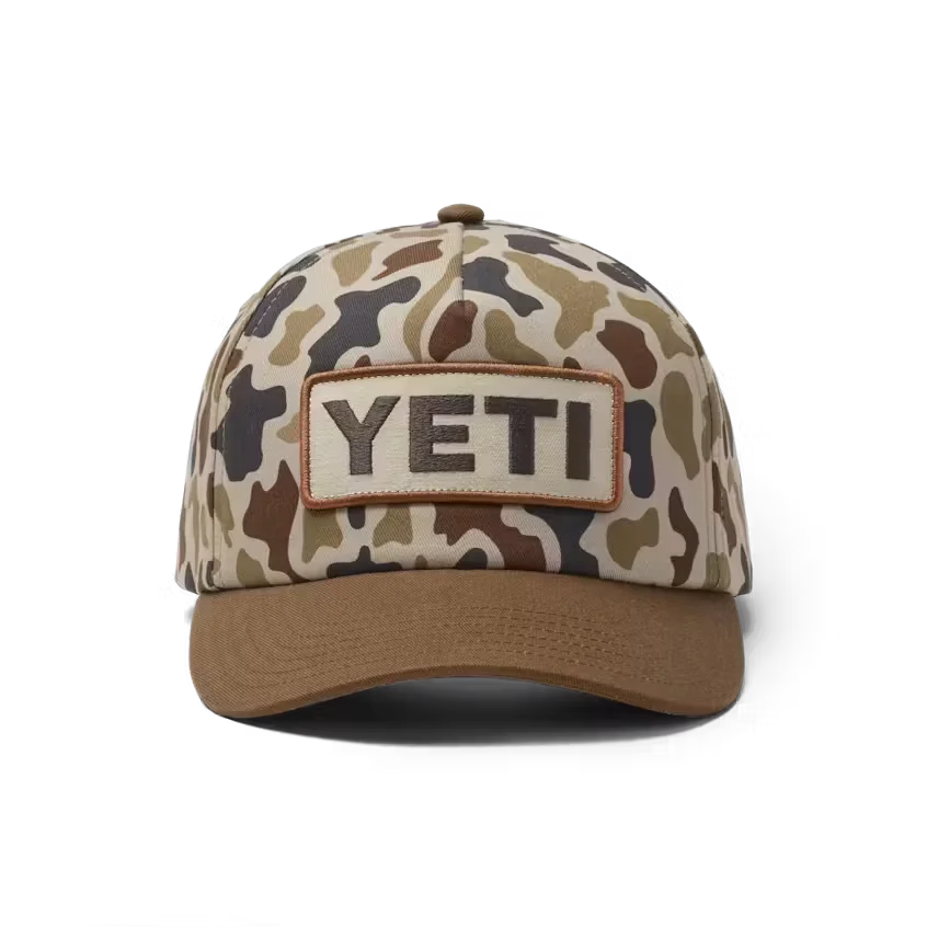 YETI® Wetlands Camo Logo Badge Mid Pro Flat Brim Hat